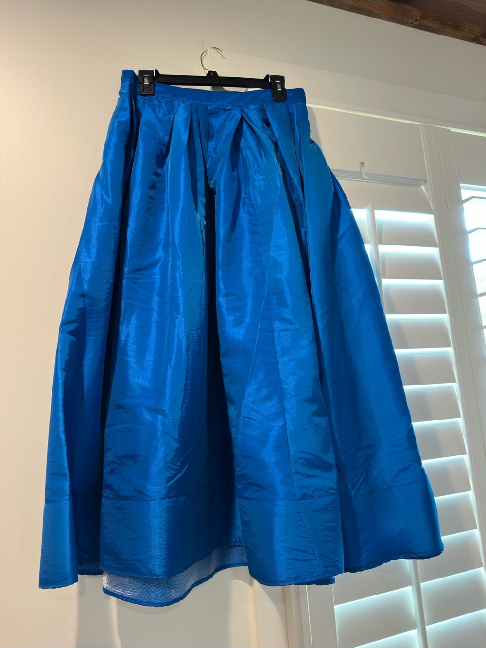 Free People Vibrant Blue Full A-Line Midi Skirt